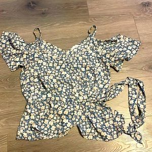 Blue flowers blouse